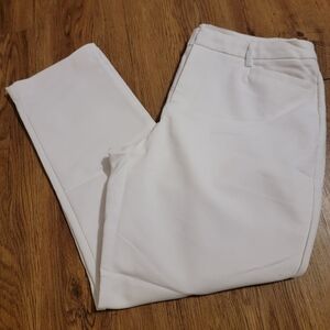 Women's Roz & Ali White Stright Leg Pants Sz 10